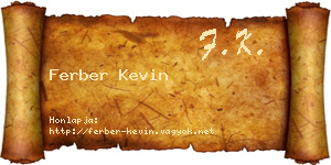 Ferber Kevin névjegykártya